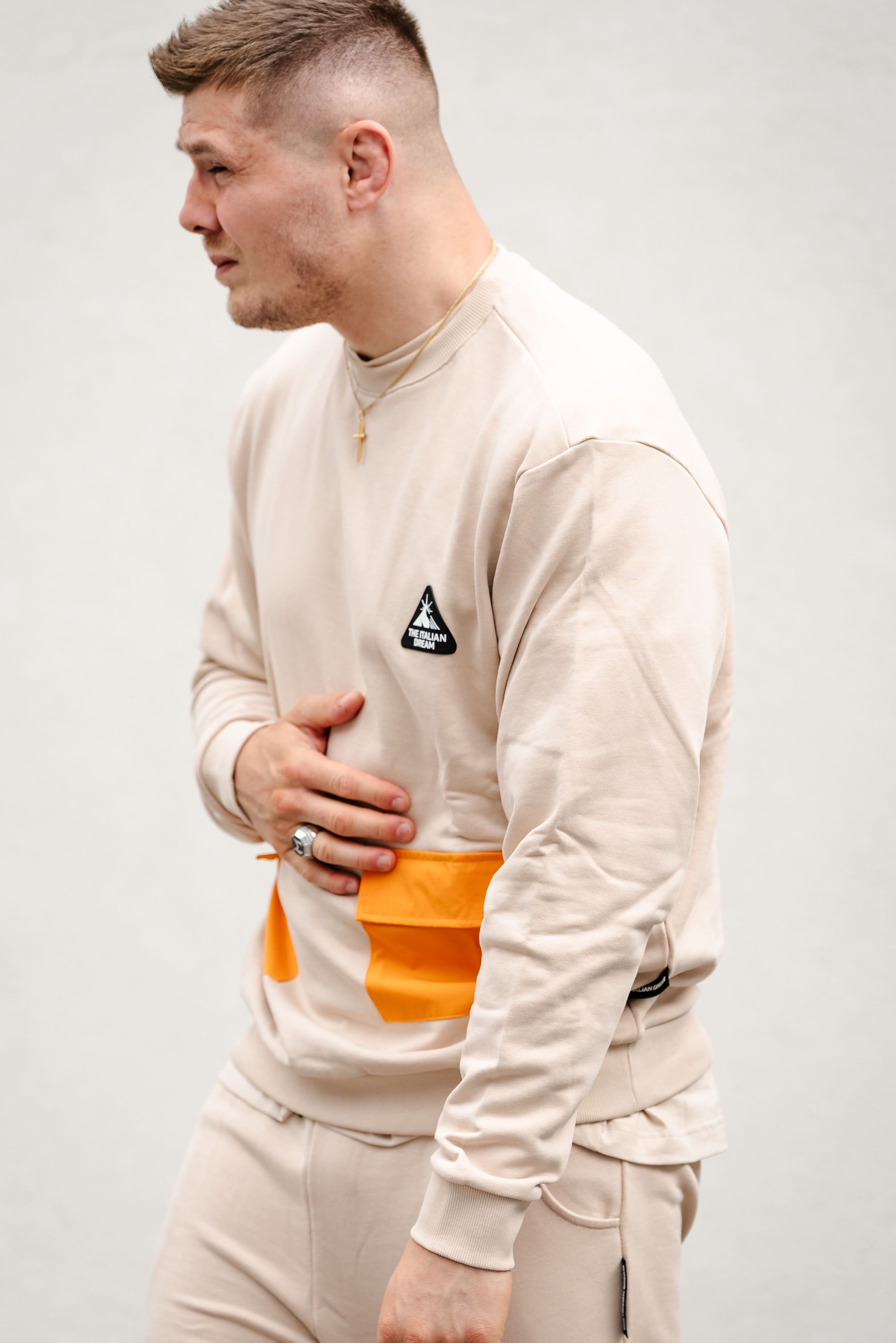 Ivory crew neck sweatshirt - SS24