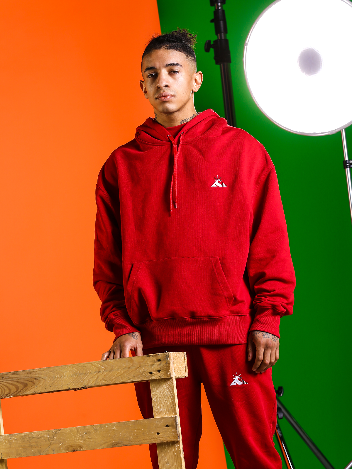 Felpa ESSENTIALS RED The Italian Dream Marvin Vettori