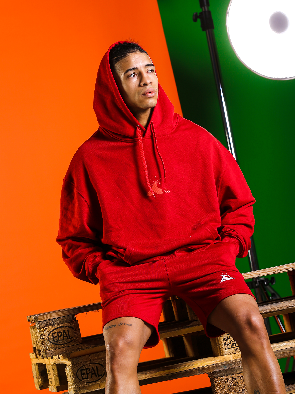 KIT Felpa + Pantaloncini ESSENTIALS RED The Italian Dream Marvin Vettori