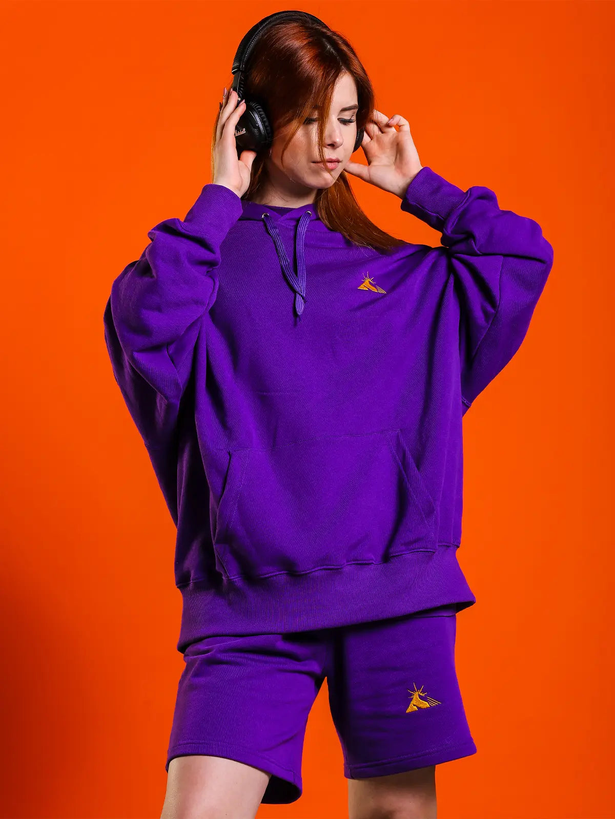 KIT Purple Hoodie + Shorts ESSENTIALS The Italian Dream