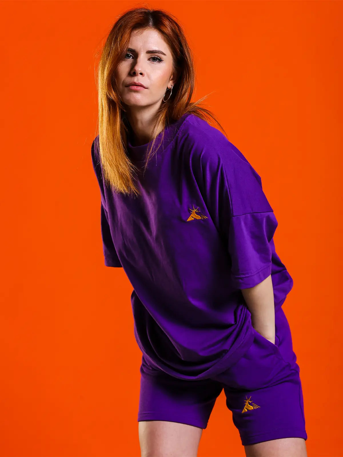 KIT Purple T-shirt + shorts ESSENTIALS The Italian Dream