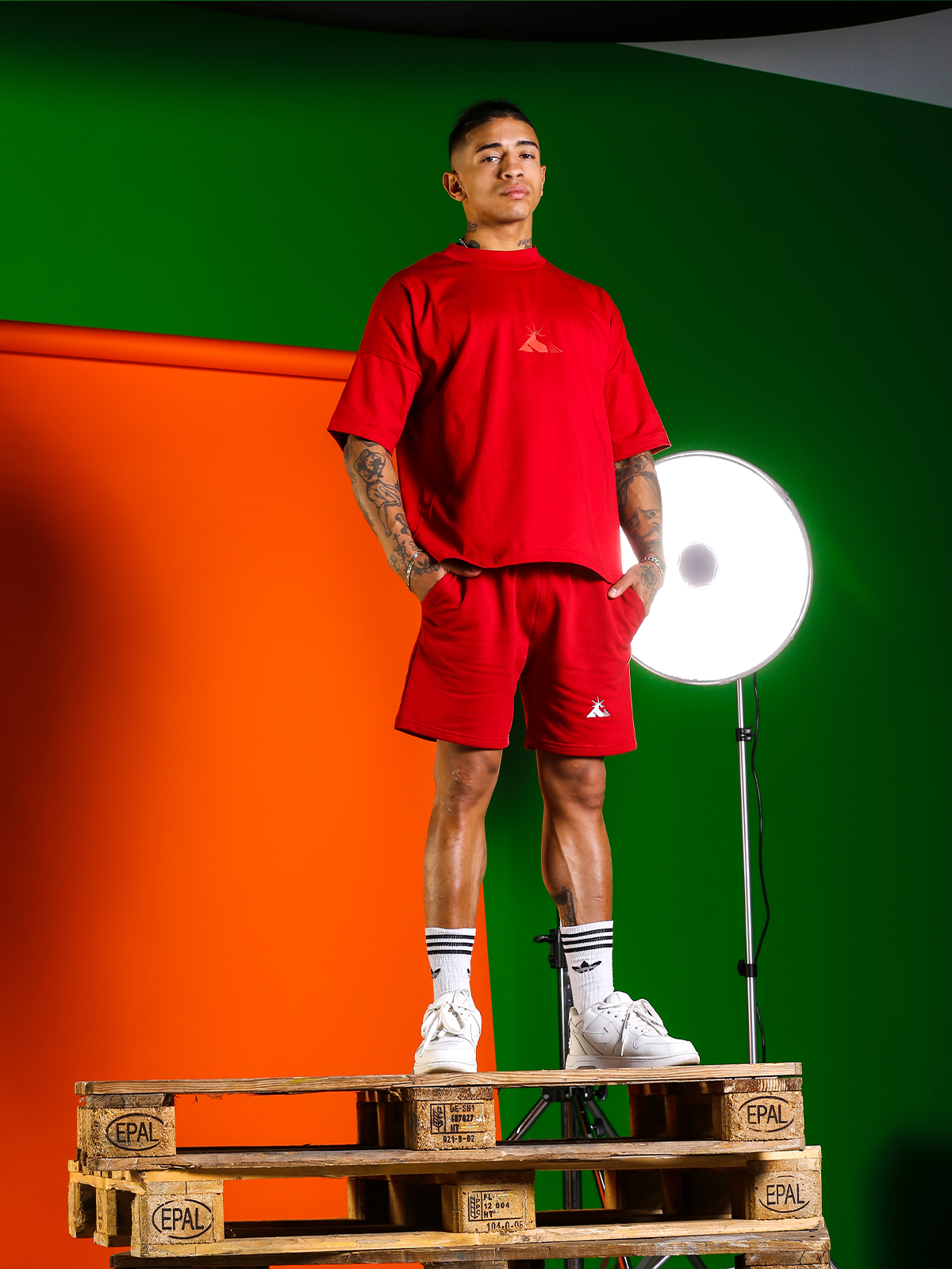 KIT T-shirt + Pantaloncini ESSENTIALS RED The Italian Dream Marvin Vettori