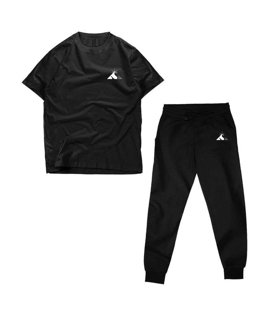KIT T-shirt + Panta ESSENTIALS BLACK The Italian Dream
